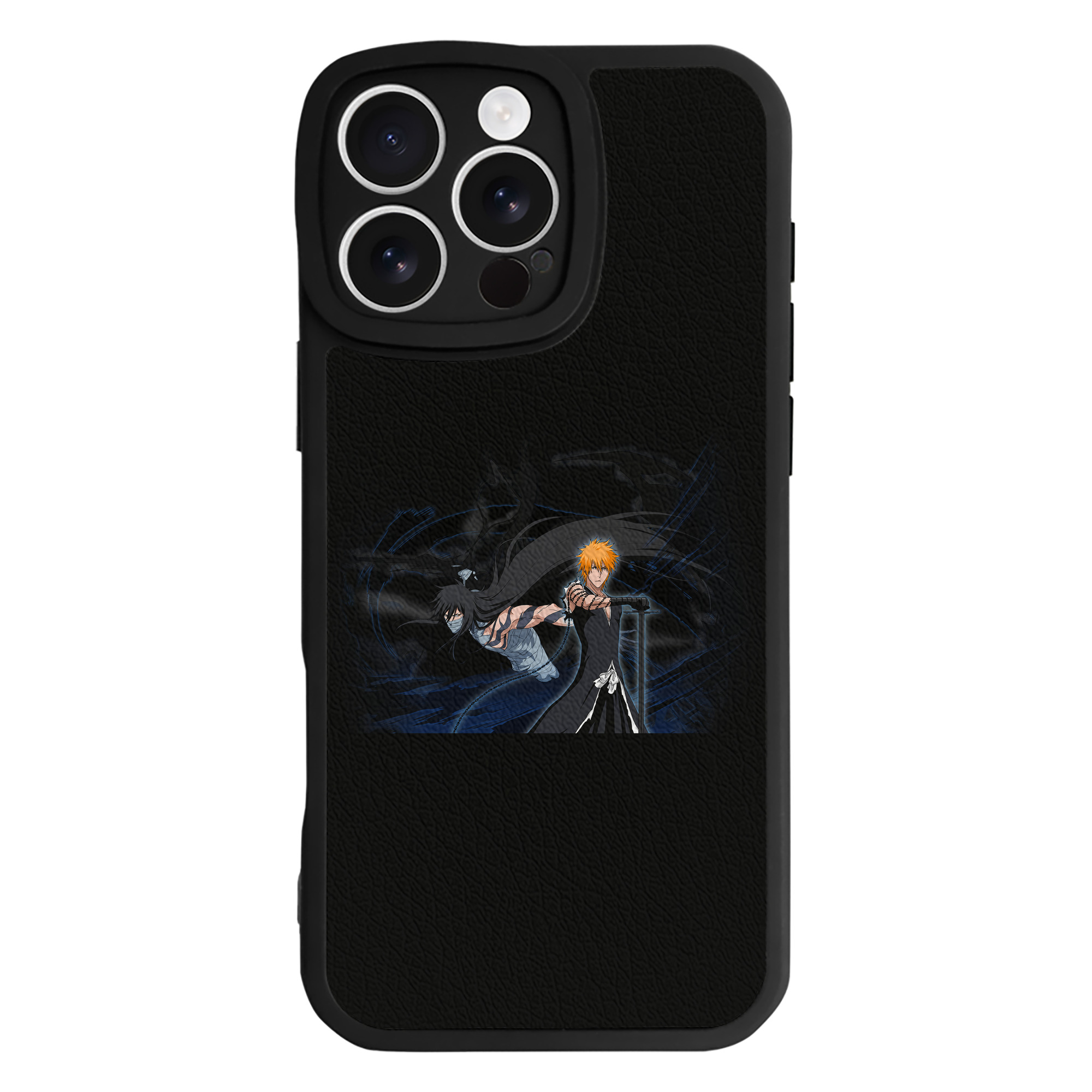 ブリーチ 黒崎一護（くろさき いちご）BLEACH Kurosaki Ichigo 【iPhone 16シリーズ対応】シリコンスマホケース（レザー調） 材質：シリコン